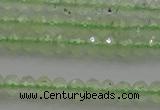 CRB212 15.5 inches 3*4mm faceted rondelle green rutilated quartz beads