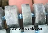 CRB2127 15.5 inches 11mm - 12mm faceted tyre kyanite beads