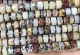 CRB2182 15.5 inches 12mm - 13mm faceted tyre crazy lace agate beads