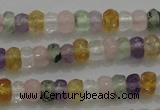 CRB222 15.5 inches 2.5*4mm faceted rondelle mixed quartz beads