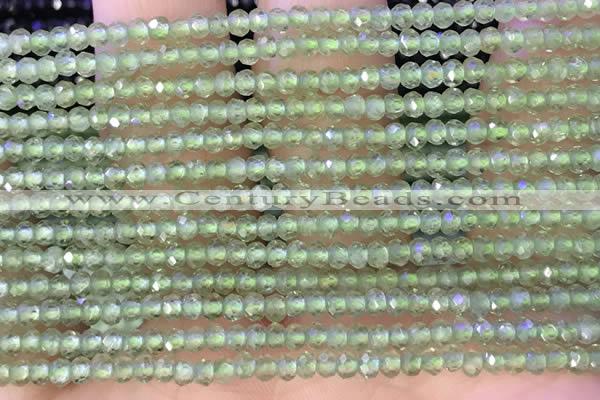 CRB2227 15.5 inches 2*3mm faceted rondelle prehnite beads