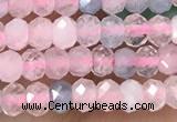 CRB2236 15.5 inches 2*3mm faceted rondelle morganite beads