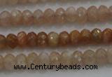 CRB224 15.5 inches 2.5*4mm faceted rondelle moonstone beads