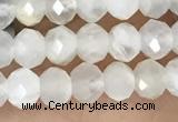 CRB2254 15.5 inches 3*4mm faceted rondelle white moonstone beads