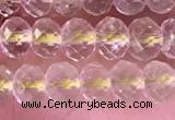 CRB2275 15.5 inches 4*6mm faceted rondelle lemon quartz beads