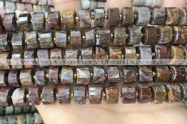 CRB2307 15.5 inches 10mm - 11mm faceted tyre pietersite beads