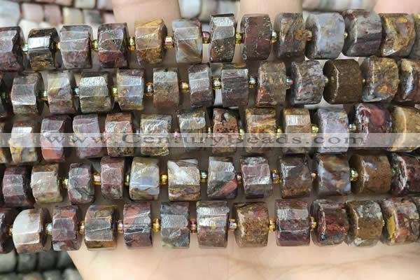 CRB2308 15.5 inches 11mm - 12mm faceted tyre pietersite beads