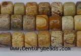 CRB2504 15.5 inches 6*8mm rondelle picture jasper beads
