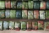 CRB2565 15.5 inches 2*4mm heishi unakite beads wholesale