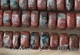 CRB2569 15.5 inches 2*4mm heishi brecciated jasper beads wholesale