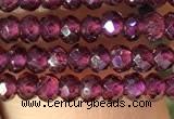 CRB2600 15.5 inches 2*3mm faceted rondelle red garnet beads