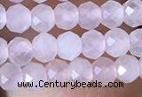 CRB2622 15.5 inches 2*3mm faceted rondelle rose quartz beads