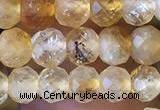 CRB2633 15.5 inches 4*5mm faceted rondelle citrine gemstone beads