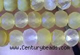 CRB2635 15.5 inches 3*4mm faceted rondelle yellow opal beads