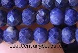 CRB2643 15.5 inches 3*4mm faceted rondelle sapphire beads wholesale