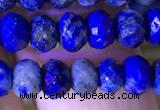 CRB2648 15.5 inches 3.5*5mm faceted rondelle lapis lazuli beads