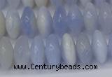 CRB267 15.5 inches 5*12mm rondelle blue chalcedony beads