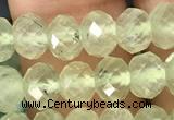 CRB2671 15.5 inches 4*6mm faceted rondelle prehnite beads