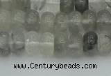 CRB2805 15.5 inches 4*6mm rondelle cloudy quartz beads wholesale