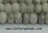 CRB2862 15.5 inches 6*10mm rondelle grey agate beads