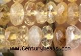 CRB3012 15.5 inches 5*8mm faceted rondelle citrine beads