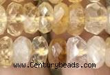 CRB3013 15.5 inches 6*10mm faceted rondelle citrine beads