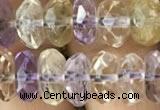 CRB3020 15.5 inches 5*9mm faceted rondelle ametrine beads