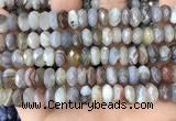 CRB3075 15.5 inches 5*10mm faceted rondelle Botswana agate beads