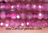 CRB3110 15.5 inches 2*3mm faceted rondelle tiny pink tourmaline beads