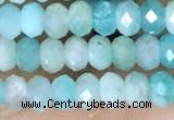 CRB3155 15.5 inches 2.5*4mm faceted rondelle tiny amazonite beads