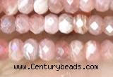 CRB3179 15.5 inches 2.5*4mm faceted rondelle tiny rhodochrosite beads