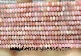 CRB3202 15.5 inches 2.5*4mm faceted rondelle pink opal beads