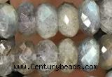 CRB3213 15.5 inches 5*10mm faceted rondelle labradorite beads