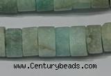 CRB324 15.5 inches 8*12mm tyre matte amazonite gemstone beads