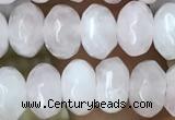 CRB4110 15.5 inches 5*8mm faceted rondelle rose quartz beads