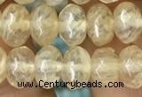 CRB4111 15.5 inches 5*8mm faceted rondelle yellow watermelon beads