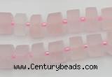 CRB452 15.5 inche 7*11mm tyre matte rose quartz gemstone beads