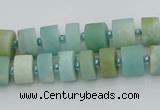 CRB469 15.5 inche 6*10mm tyre matte amazonite gemstone beads