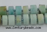 CRB470 15.5 inche 8*12mm tyre matte amazonite gemstone beads