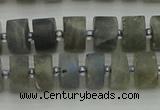 CRB483 15.5 inches 6*10mm tyre labradorite gemstone beads