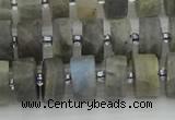 CRB484 15.5 inches 7*12mm tyre labradorite gemstone beads