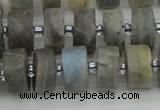 CRB485 15.5 inches 8*14mm tyre labradorite gemstone beads