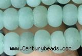 CRB5004 15.5 inches 4*6mm rondelle matte green aventurine beads