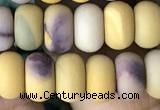 CRB5022 15.5 inches 4*6mm rondelle matte mookaite beads wholesale