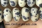 CRB5059 15.5 inches 5*8mm rondelle matte dalmatian jasper beads