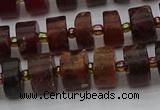 CRB506 15.5 inches 6*10mm tyre orange garnet beads wholesale