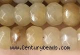 CRB5103 15.5 inches 4*6mm faceted rondelle yellow aventurine beads