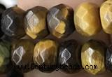 CRB5121 15.5 inches 4*6mm faceted rondelle yellow tiger eye beads