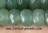 CRB5156 15.5 inches 5*8mm faceted rondelle green aventurine beads