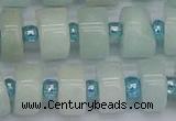 CRB533 15.5 inches 7*14mm tyre Chinese amazonite beads wholesale